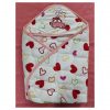 quick dry baby Wrapper Print Hearts