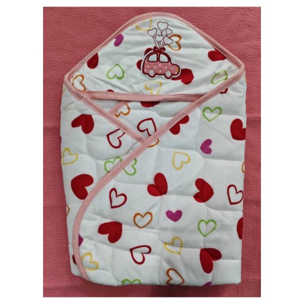 quick dry baby Wrapper Print Hearts