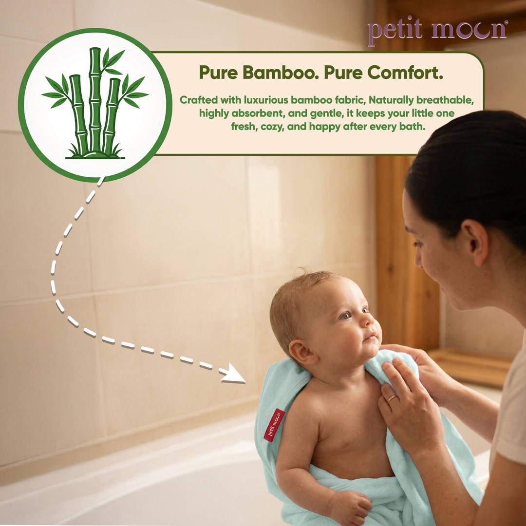 PM Bamboo bath towel blue