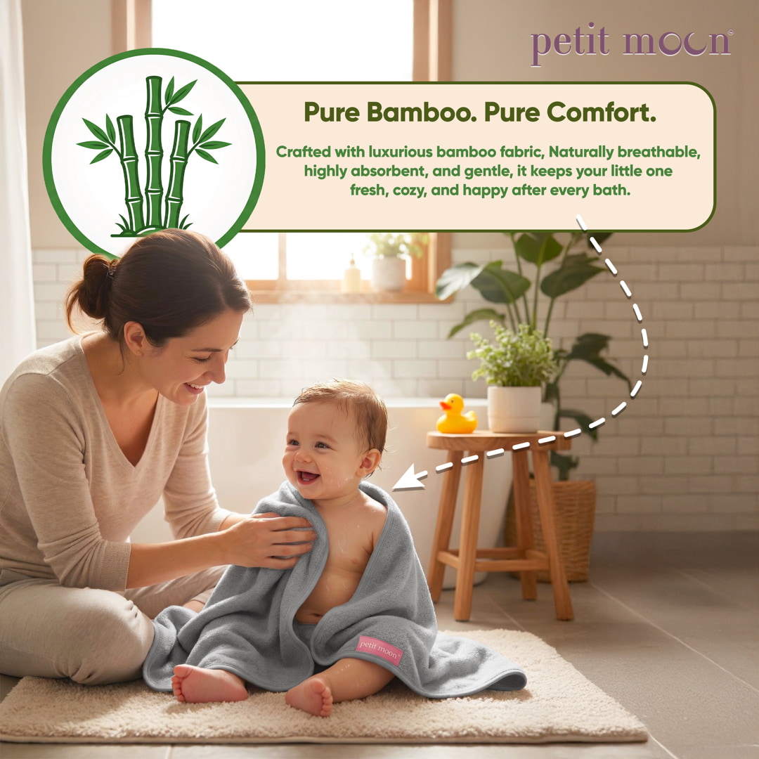 PM Bamboo bath towel grey