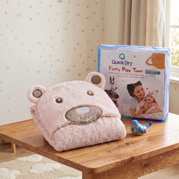 Fluffy Play Hooded Baby Towel for Newborns & Infants